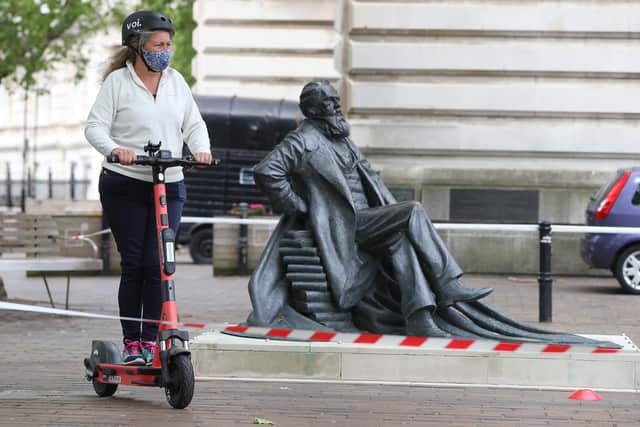 Voi has held an e-scooters safety training day in Guildhall Square. Picture: Stuart Martin