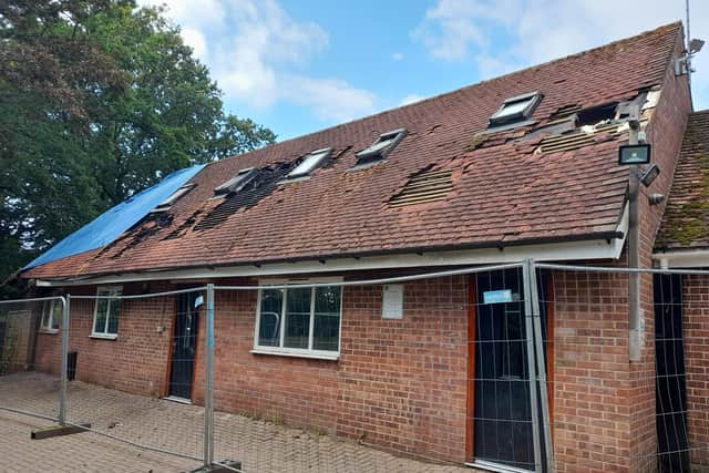 Fair Ways School in Swanwick after fire in July 2021