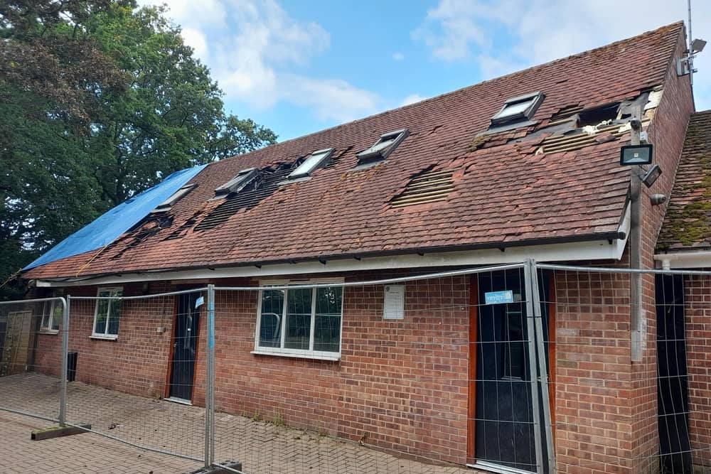 Fair Ways School in Swanwick after fire in July 2021
