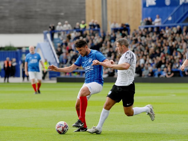 Pompey Legends v Alan Knight Celebrity XI in a charity fundraising match at Fratton Park on Bank Holiday Monday. Picture: Sarah Standing