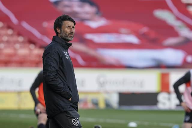 Head coach Danny Cowley watches as Pompey slip to an embarrassing defeat to a Swindon side previously bottom of League One. Picture: Jason Brown/ProSportsImages