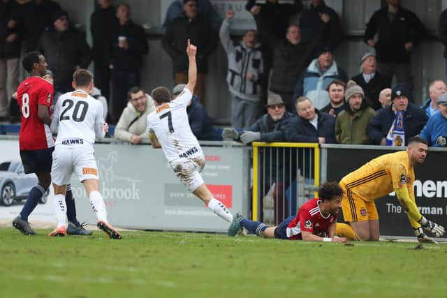 Wes Fogden, 7, wheels away after opening the scoring.  Photo by Dave Haines