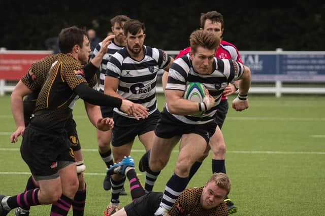 Havant captain Joel Knight grabbed a try in Havant's defeat to Sevenoaks Picture: Keith Woodland