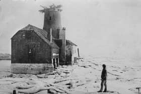 Langstone Mill. Here we see the redundant mill at the bottom of Langston High Street in 1895.