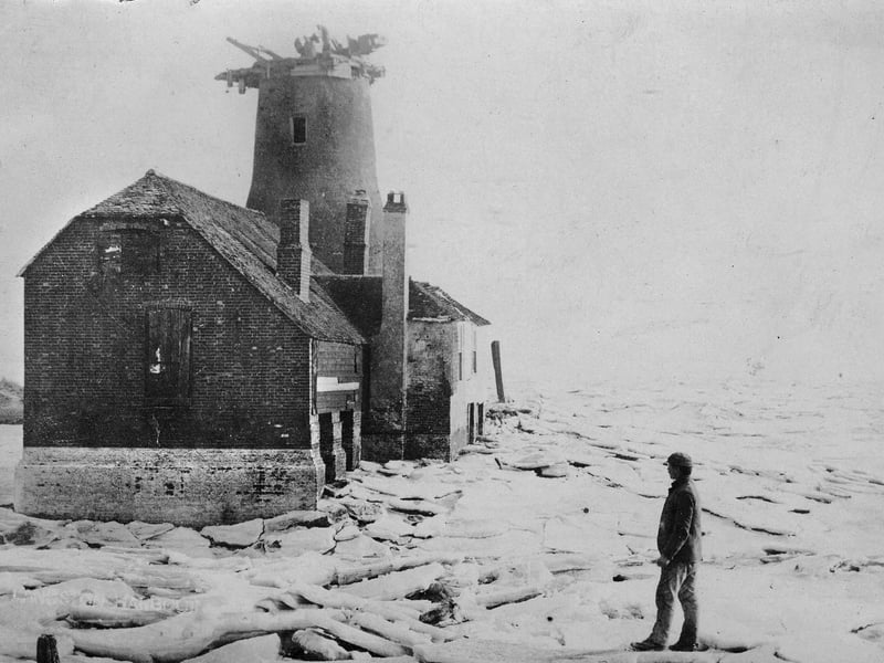 Langstone Mill. Here we see the redundant mill at the bottom of Langston High Street in 1895.