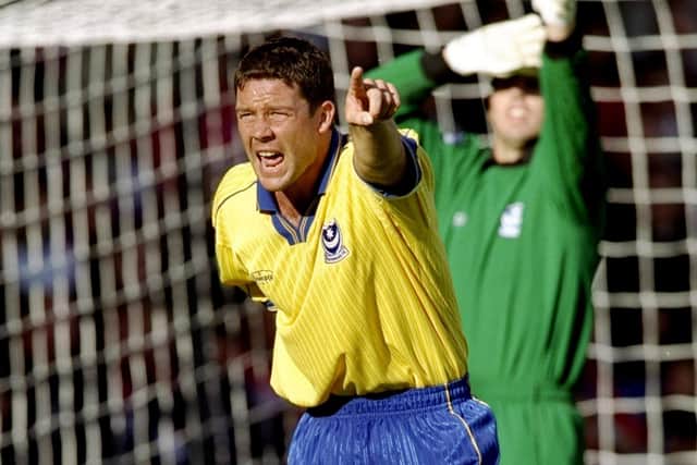 Adrian Whitbread skipper Pompey during six seasons at Fratton Park. Picture: Phil Cole/Allsport