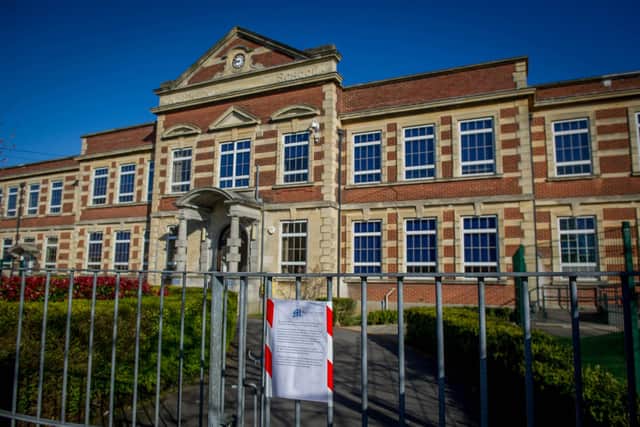 Mayfield School in Portsmouth shut over bomb threat. Pictured is Mayfield School with the sign on March 16.     Picture: Habibur Rahman