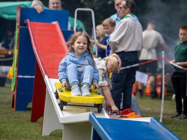 Families enjoying the entertainment
