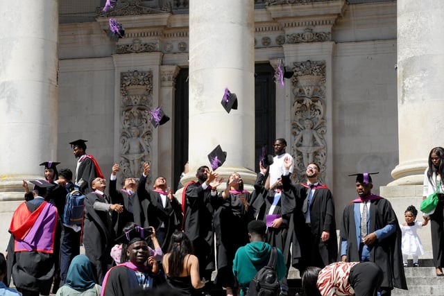 University of Portsmouth students graduating on Friday, July 19, 2024, at Portsmouth Guildhall, in MSc international business and management and marketing and innovation.
Picture: Sarah Standing (190724-2346)