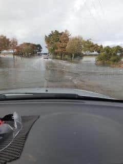 Flooding on Thorney Island in October