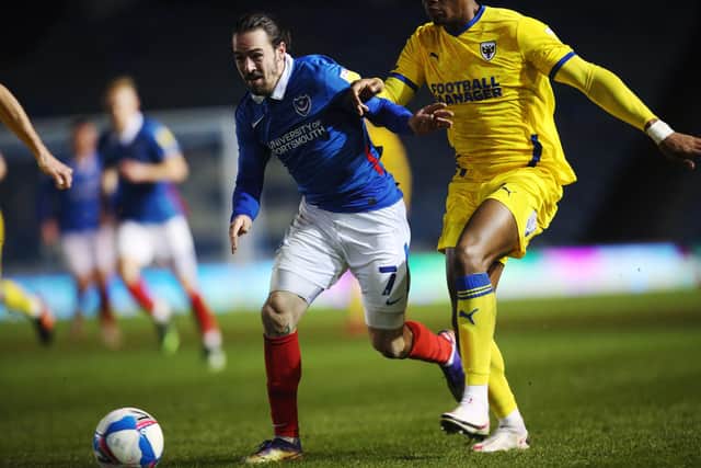 Ryan Williams has become a pivotal Pompey performer since replacing Marcus Harness in a central striking role. Picture: Joe Pepler