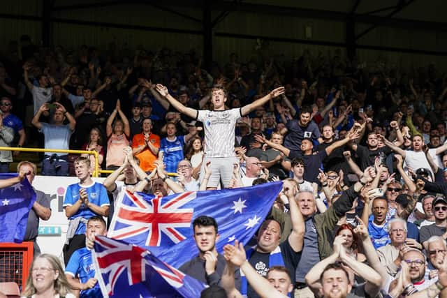 Pompey fans enjoyed their trip to Leyton Orient on Saturday. Picture: Jason Brown.