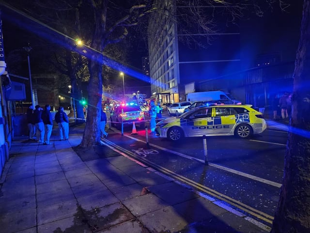 Tower block fire at The Hard early on Friday morning