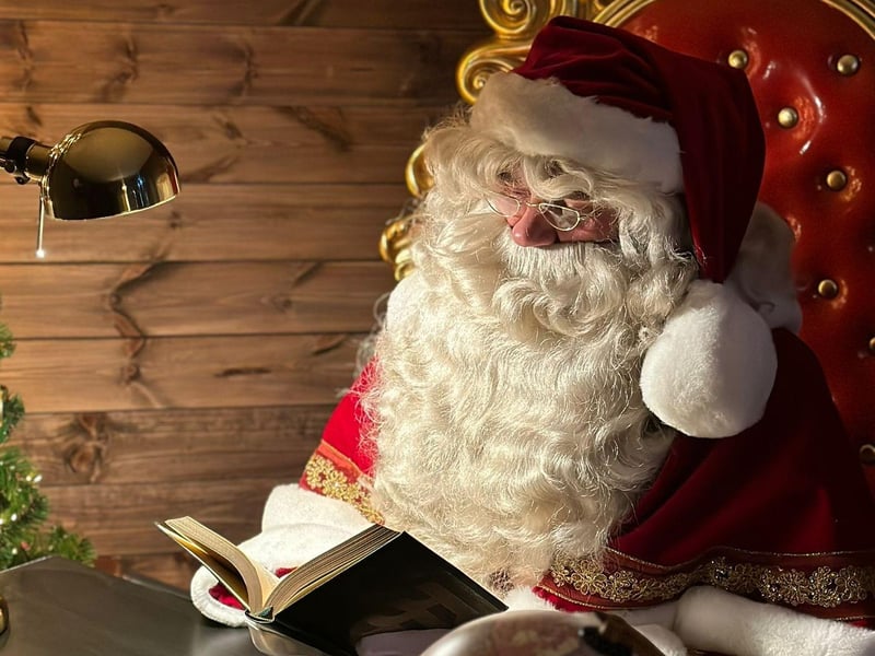 Father Christmas in his grotto.