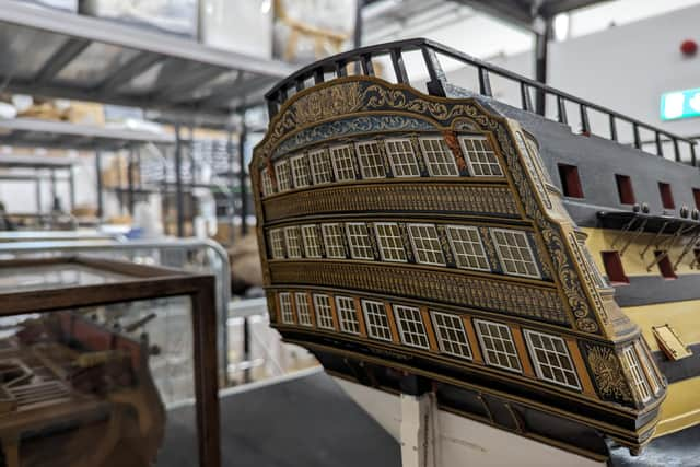 The stern of HMS Victory model.