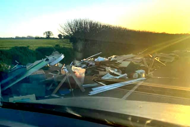 Fly-tipped rubbish in Petersfield Lane, Clanfieldaption: A dangerous blockade of waste, including wood, plastic and metal, was found dumped in Petersfield Lane, Clanfield, this morning (Thursday, April 22). Picture: Dave Pearce