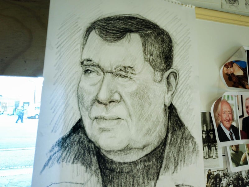 One of the people who Pete has drawn in his studio