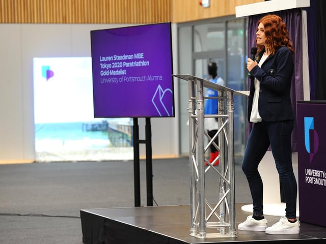 Lauren Steadman MBE officially opened Ravelin Sports Centre in Portsmouth on Friday, March 10.