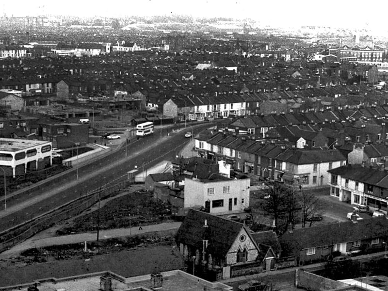 A rare shot of the Fratton/Somers Road area taken in 1976 from the top floor of Edgbaston House