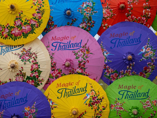 Southsea Common was transformed this weekend into a Thai craft and food extravanganza for the whole family. Pictured - Traditional Thai umbrellasPhotos by Alex Shute