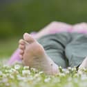 Woman enjoying nature on a summer day in a field of daisies. © Pete Cairns / naturepl.com / WWF