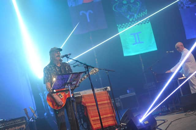 Dave Brock (left) and Thighpaulsandra of Hawkwind on keys at Portsmouth Guildhall. Picture by Paul Windsor