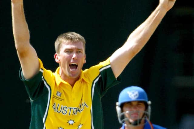 Australian legend Glenn McGrath is a big inspiration for Hampshire youngster Scott Currie.  Pic: AP Photo/Jon Hrusa.