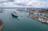 HMS Prince of Wales leaving Portsmouth Harbour on Wednesday afternoon.

Pictured - HMS Prince of Wales

Photos by Alex Shute