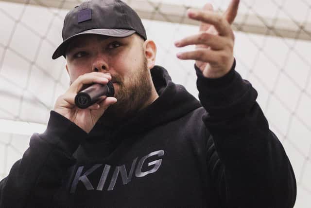 Portsmouth rapper Blessed on the mic