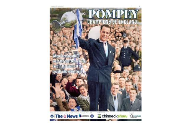 The front page of the Pompey Champions of England special supplement