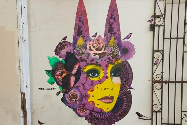 Street art by Roo Abrook on Albert Road, Southsea