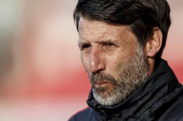 Danny Cowley at Crewe tonight (Photo by Daniel Chesterton/phcimages.com)
