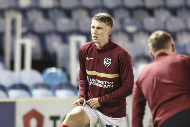 Harry Jewitt-White is one of seven second-year scholars who learnt their Pompey fate last week, with the club still to make the outcome public. Picture: Robin Jones/Digital South