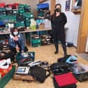 Acts of Kindness are collecting laptops and tablets to help schools across Fareham and Gosport. Pictured: Donna Rickard and Kerry Snuggs with some donations