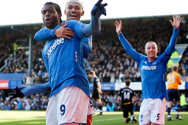 Freddie Piquionne toasts his second goal in the 2-0 FA Cup quarter-final victory over Birmingham in March 2010. Picture: Oliver Zee