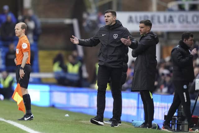 John Mousinho at Peterborough today