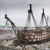 The multi-million pound conservation project will involve replacing rotten planks from HMS Victory. Picture: Chris Stephens/NMRN/PA