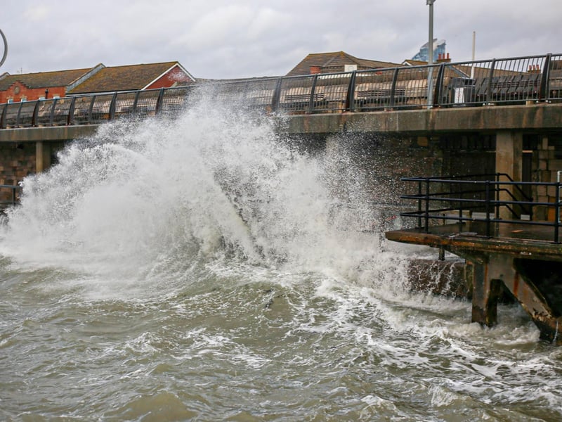 The waves in Old Portsmouth.