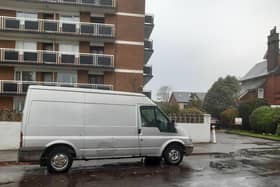 The vehicle obstructing Leventhorpe Court, in Gosport. Picture: Robert Akhurst