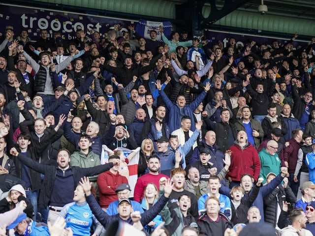 The travelling Pompey fans were in good voice throughout their trip to Wycombe's Adams Park.