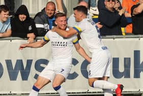 Jake McCarthy celebrates a goal earlier in the season. Picture: Dave Haines