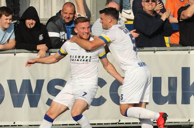 Jake McCarthy celebrates a goal earlier in the season. Picture: Dave Haines