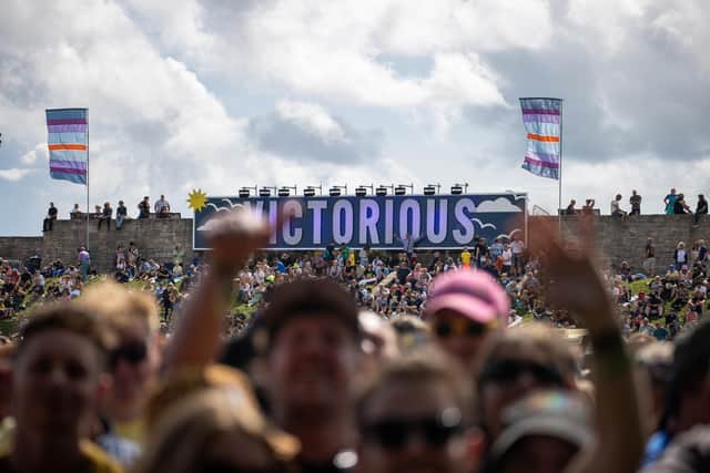 McFly were the surprise artist to perform on the Castle Stage in one of the event's highlights