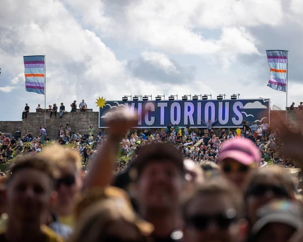 McFly were the surprise artist to perform on the Castle Stage in one of the event's highlights