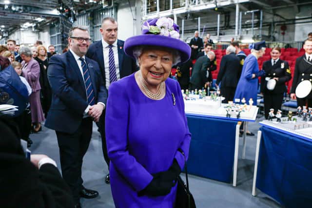 Her Majesty The Queen commissioned the UKs new aircraft carrier HMS Queen Elizabeth into the Royal Navy on 7 December 2017Picture: Habibur Rahman