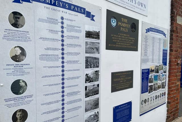 The Pompey Pals memorial will be unveiled at Fratton Park tomorrow, in tribute to those that fell during the First World War. Picture: Bob Beech.