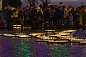 Beautiful scenes at Canoe Lake as families came together to remember loved ones Photos by Alex Shute