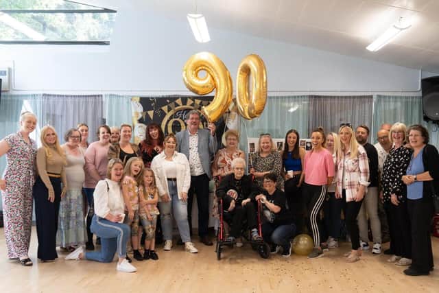 Aunty Mavis shared many a happy memory of her 35 years as a Matron on 90th birthday surrounded by former pupils. Picture: besidetheseasidephotography
