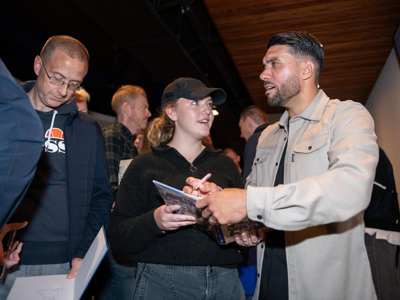 Danny Rose at the Played Up Pompey Four book launch in Fratton Park's Victory Lounge on Friday night. Picture: Steve Reid