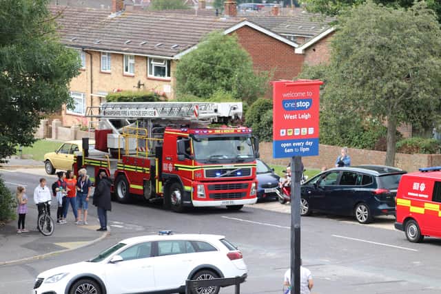 Fire crews arriving at the scene after reports of a burning smell on Baybridge Road in Havant.

Picture: Luke Gibson